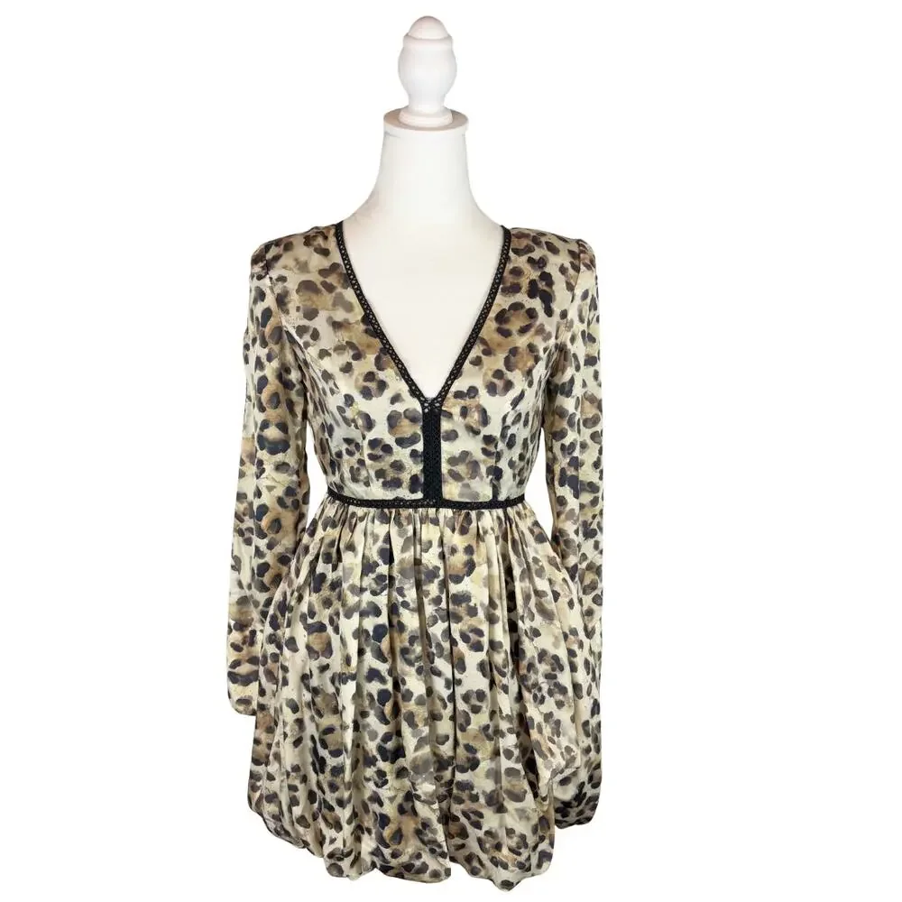 Aje Leopard Mini Dress 2 - Picture 2 of 10